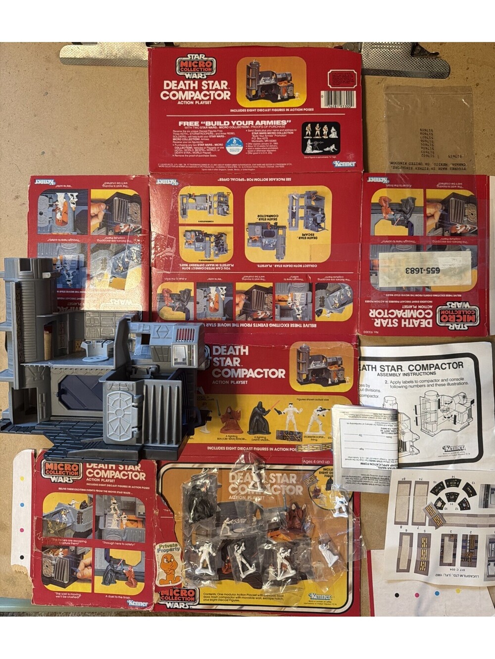 Micro Death Star Wars Compactor Action Playset Near Complete Missing Foam
